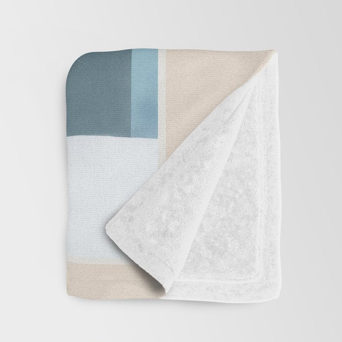Soft Blue Forms III Throw Blanket Gallery Image 3