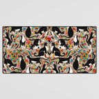 Otomi Cats - Rainbow & Tan Desk Mat Gallery Image 3