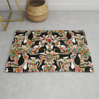 Otomi Cats - Rainbow & Tan Rug Gallery Image 1