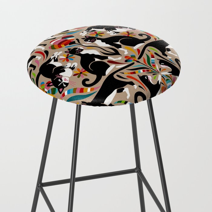 Otomi Cats - Rainbow & Tan Stool Gallery Image 2