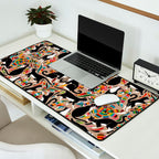 Otomi Cats - Rainbow & Tan Desk Mat Gallery Image 2