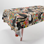 Otomi Cats - Rainbow & Tan Tablecloth Gallery Image 1
