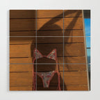 DANCING WITH THE SHADOW | collage | swim | summer | pink | girl | collage | hot | weekend | bling Wood Wall Art Gallery Image 1