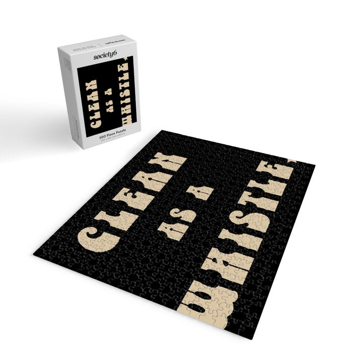 Clean as a Whistle in Black and Cream Jigsaw Puzzle Gallery Image 2