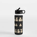 Clean as a Whistle in Black and Cream Water Bottle Gallery Image 1
