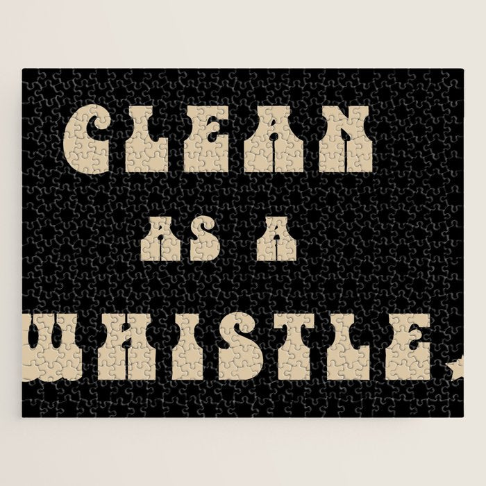 Clean as a Whistle in Black and Cream Jigsaw Puzzle Gallery Image 1