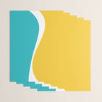 Simple Waves 2 - Turquoise and Yellow Wrapping Paper Gallery Image 3