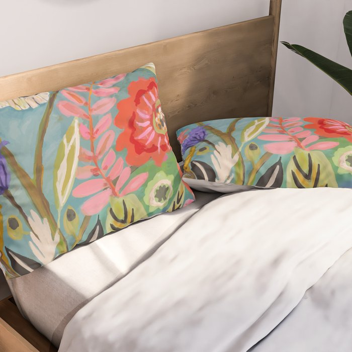 Butterfly Floral Pillow Sham Gallery Image 2