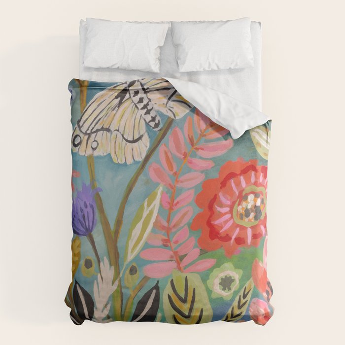 Butterfly Floral Duvet Cover