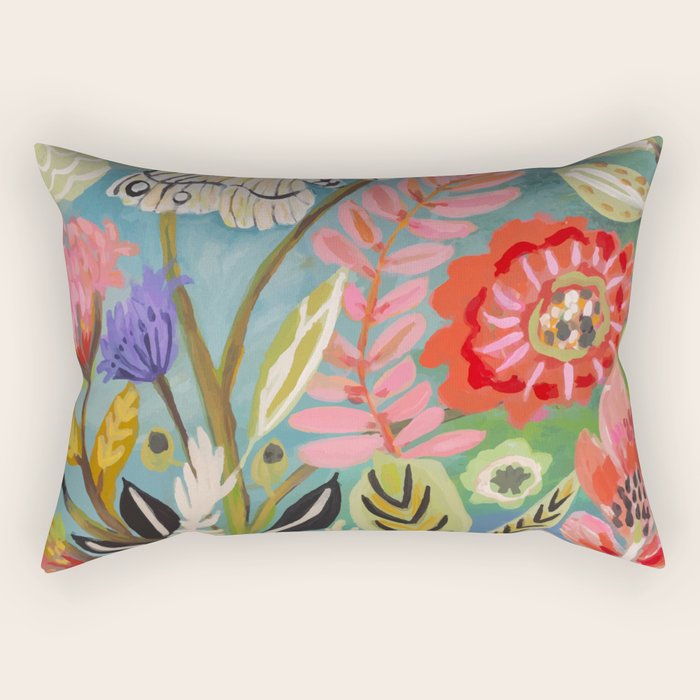 Butterfly Floral Rectangular Pillow Gallery Image 2