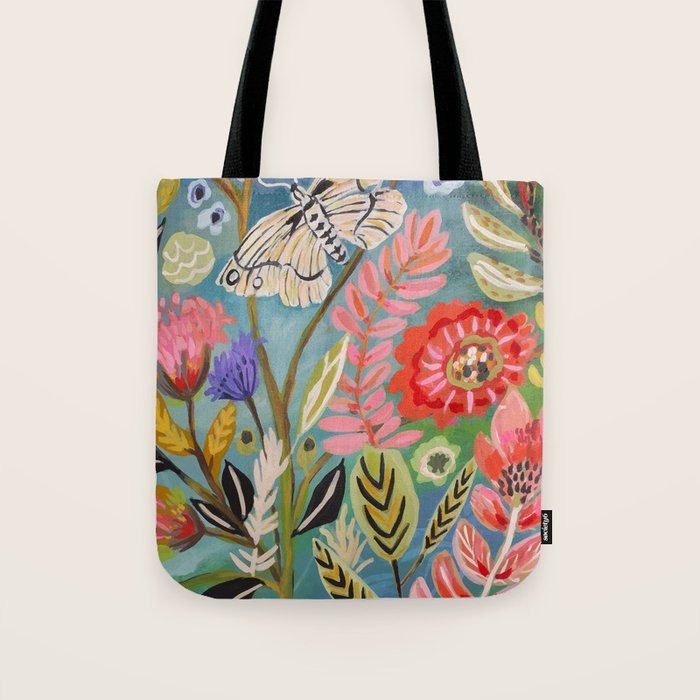 Butterfly Floral Tote Bag Gallery Image 1
