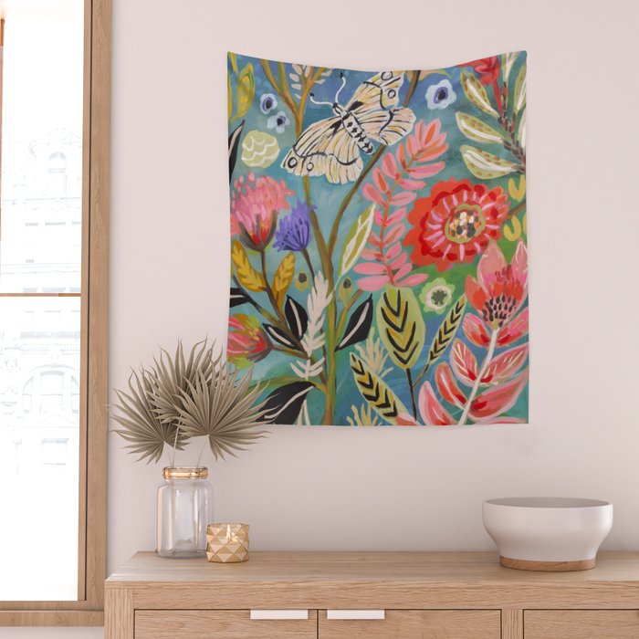 Butterfly Floral Wall Tapestry Gallery Image 2