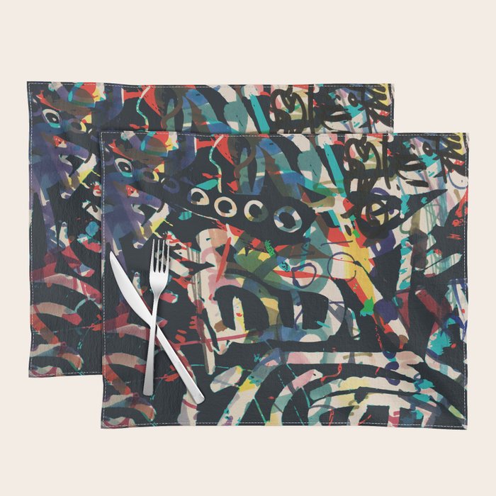 Graffiti Abstract Art Spray Paint Placemat Gallery Image 1