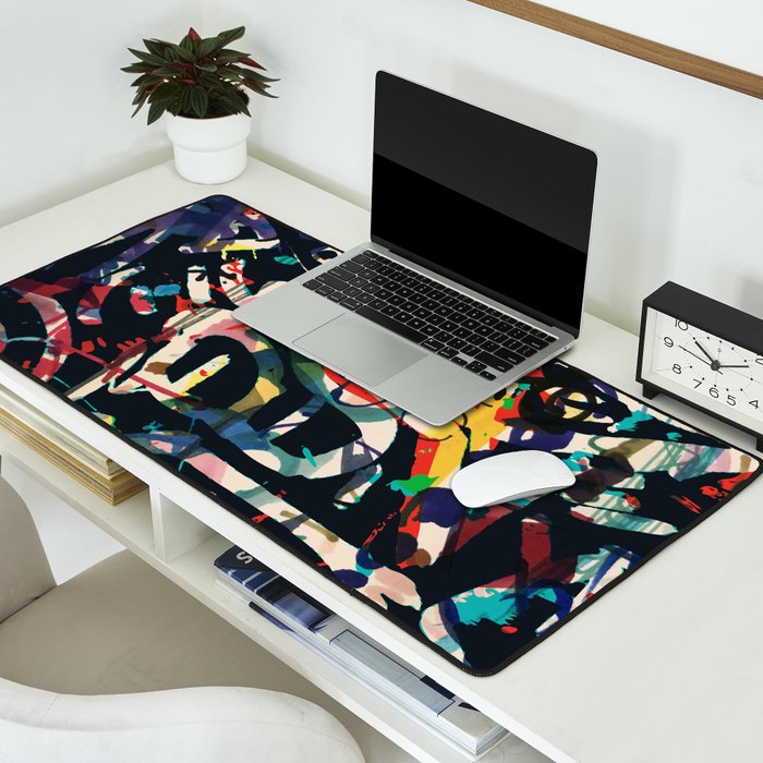 Graffiti Abstract Art Spray Paint Desk Mat Gallery Image 2