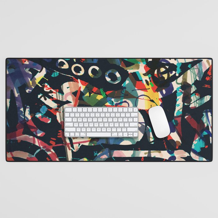 Graffiti Abstract Art Spray Paint Desk Mat Gallery Image 1