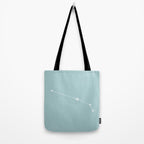 Aries Zodiac Star Constellation Line Art Pastel Teal Tote Bag Gallery Image 2