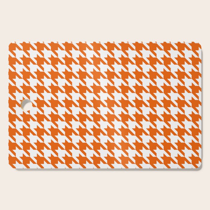 Orange Classic houndstooth pattern Cutting Board Gallery Image 1