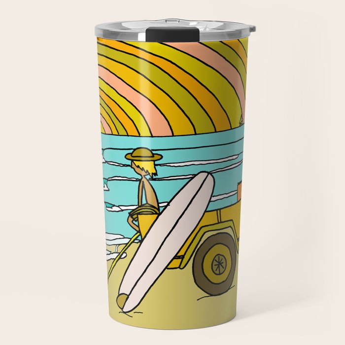 classic summer surf vibes forever Travel Mug Gallery Image 1