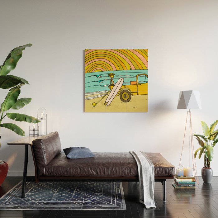 classic summer surf vibes forever Wood Wall Art Gallery Image 2