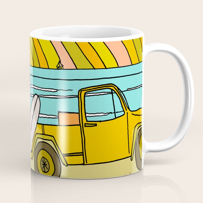 classic summer surf vibes forever Coffee Mug Gallery Image 1