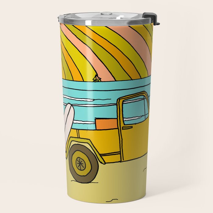classic summer surf vibes forever Travel Mug Gallery Image 2