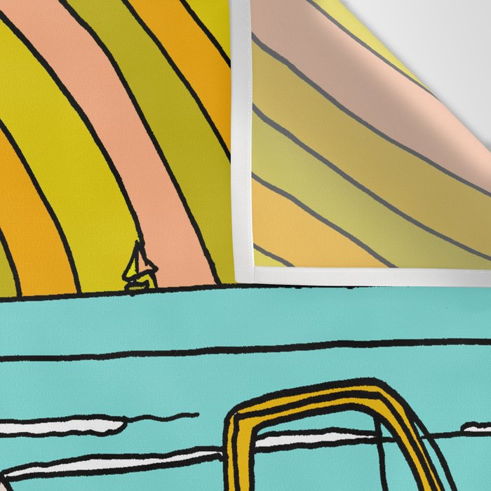 classic summer surf vibes forever Wall Tapestry Gallery Image 3