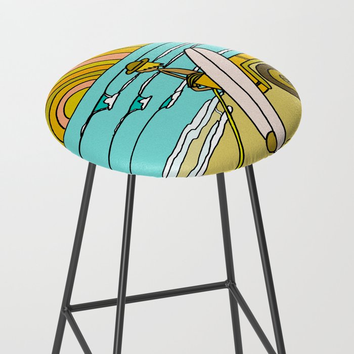 classic summer surf vibes forever Stool Gallery Image 2
