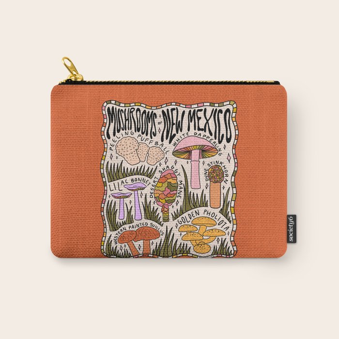 Mushrooms of New Mexico Carry All Pouch Gallery Image 1