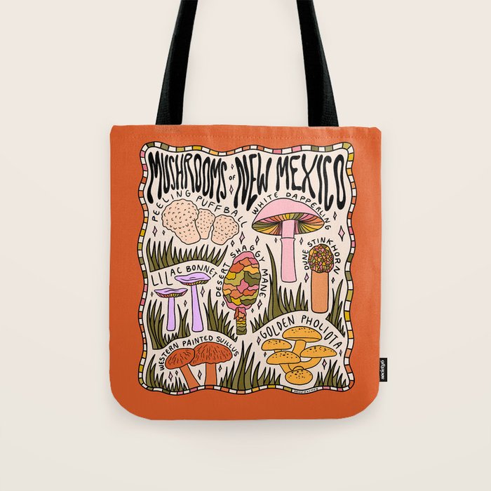 Mushrooms of New Mexico Tote Bag Gallery Image 1