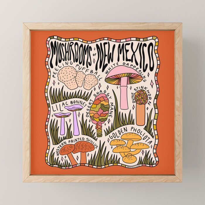 Mushrooms of New Mexico Mini Art Print Gallery Image 1
