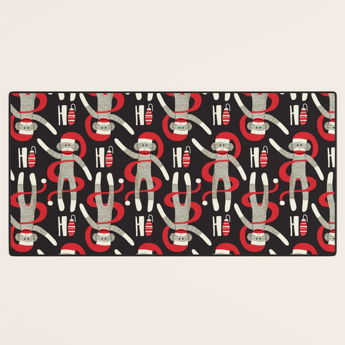 Sock Monkey Santa Desk Mat Gallery Image 3
