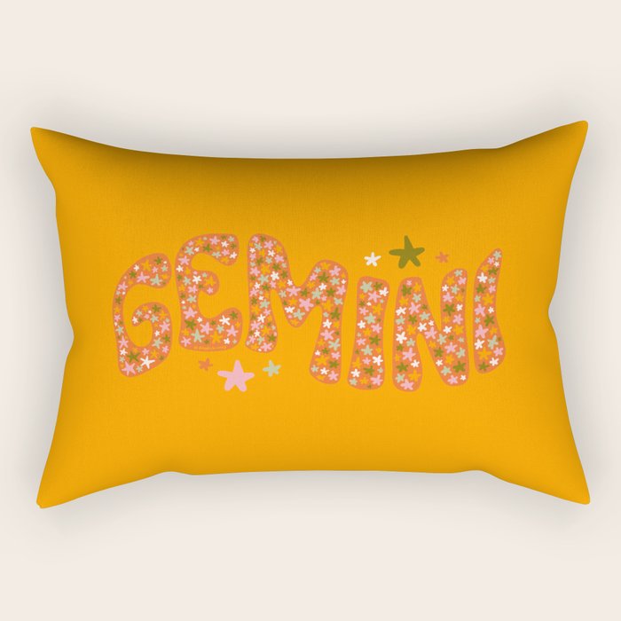 Starry Gemini Rectangular Pillow Gallery Image 1
