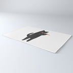 Black cat with flute Rug Gallery Image 3