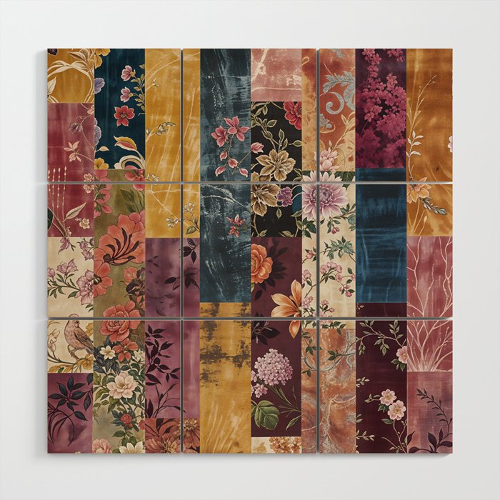 Gypsy Souk Patchwork Wood Wall Art Gallery Image 1