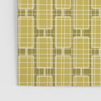 Mid Century Modern Woven Link Pattern in Olive Chartreuse Poster Gallery Image 3