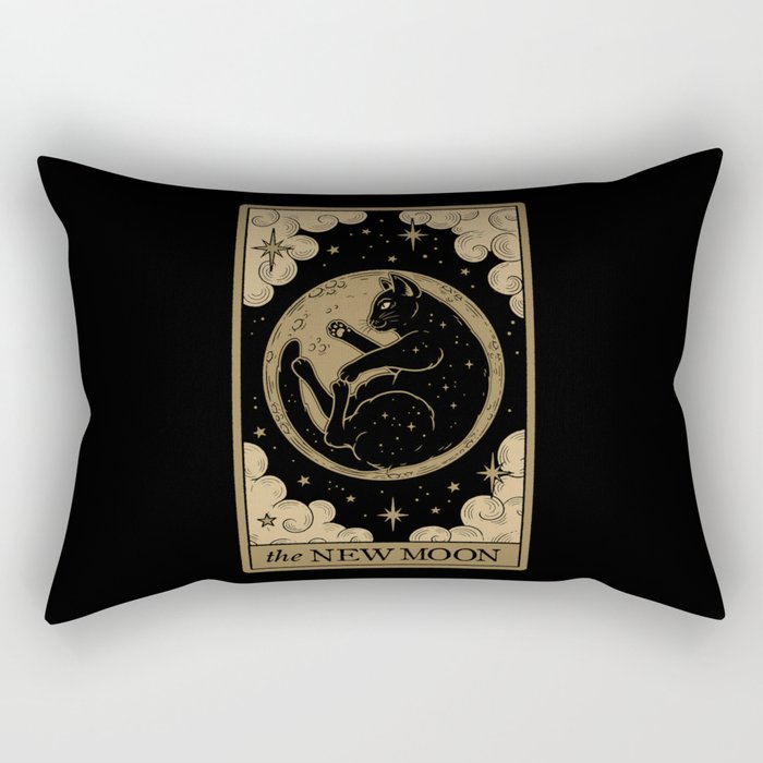 The New Moon - Dark Background Rectangular Pillow Gallery Image 2