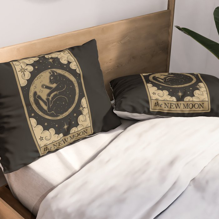 The New Moon - Dark Background Pillow Sham Gallery Image 2