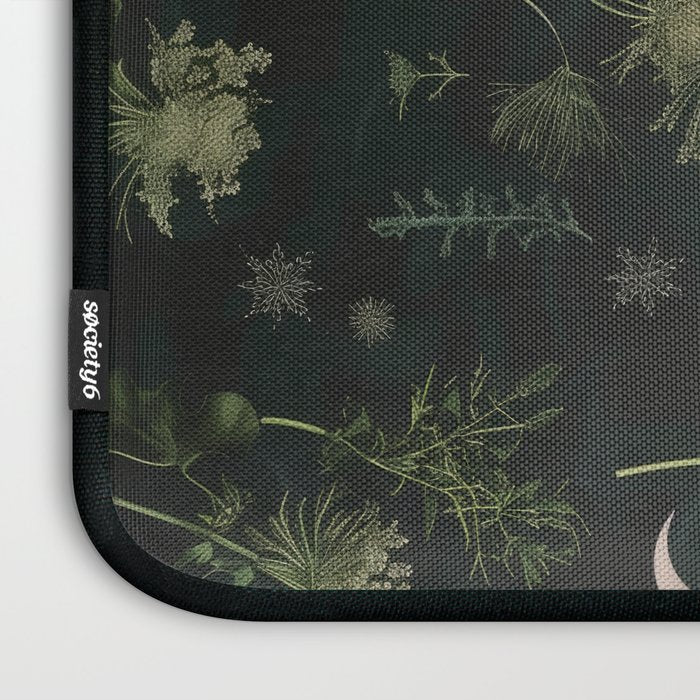 Full Moon Forest - Dreaming Crescent Moon Botanical  Laptop Sleeve Gallery Image 3