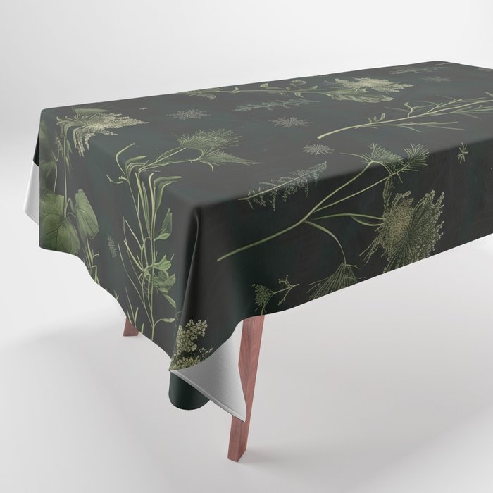 Full Moon Forest - Dreaming Crescent Moon Botanical  Tablecloth Gallery Image 1