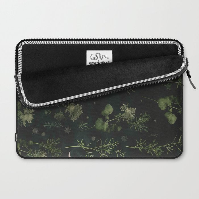 Full Moon Forest - Dreaming Crescent Moon Botanical  Laptop Sleeve Gallery Image 2