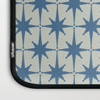 Midcentury Modern Atomic Starburst Pattern in Blue Greige Laptop Sleeve Gallery Image 3