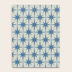 Midcentury Modern Atomic Starburst Pattern in Blue Greige Notebook Gallery Image 4