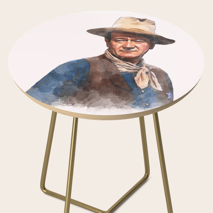 John Wayne - The Duke - Watercolor Side Table Gallery Image 2