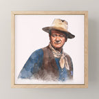 John Wayne - The Duke - Watercolor Mini Art Print Gallery Image 1