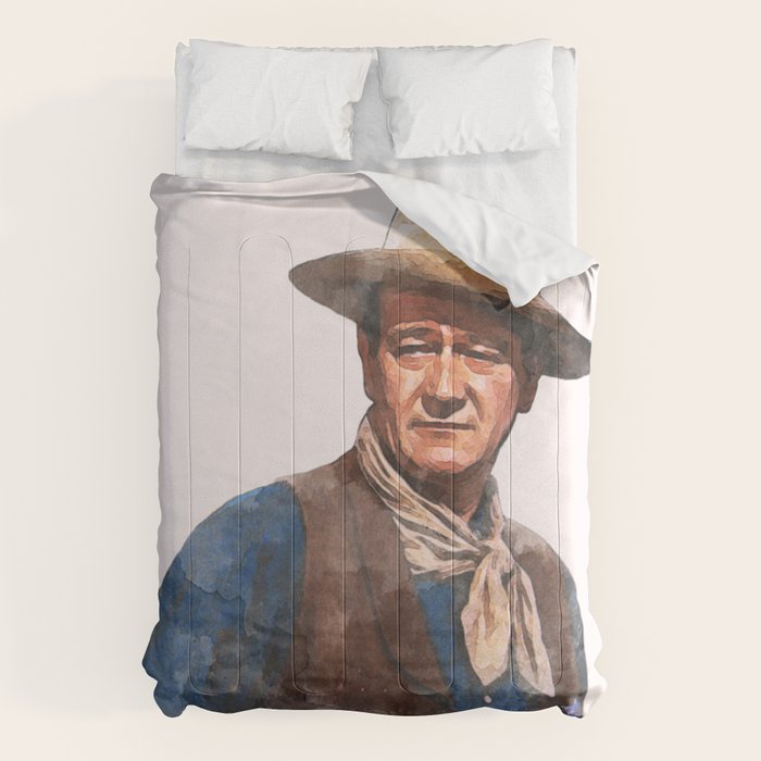 John Wayne - The Duke - Watercolor Comforter Gallery Image 6