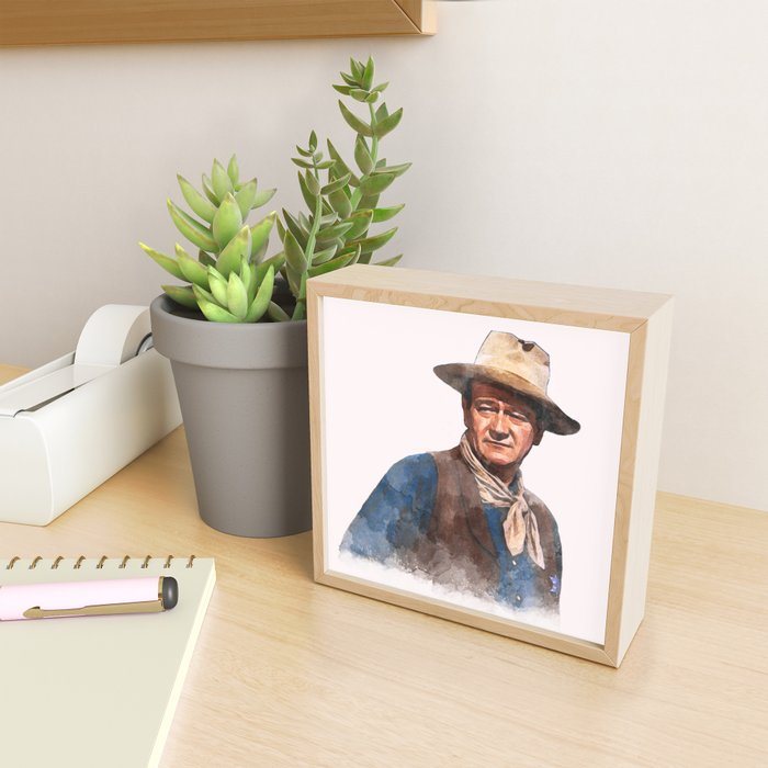 John Wayne - The Duke - Watercolor Mini Art Print Gallery Image 2