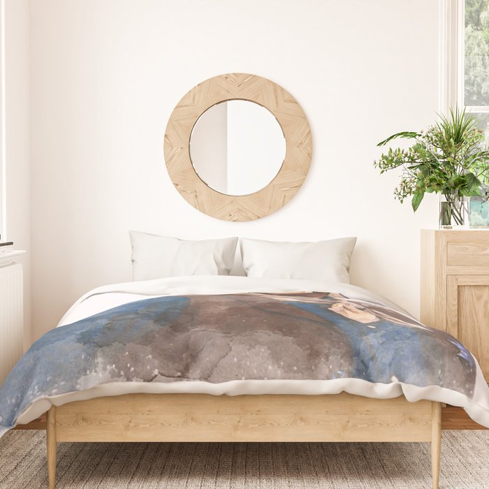 John Wayne - The Duke - Watercolor Duvet Cover Gallery Image 3