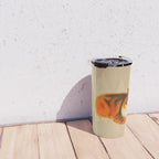 Orange Fluffy Kitten Japanese vintage Woodblock Print Travel Mug Gallery Image 4