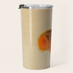 Orange Fluffy Kitten Japanese vintage Woodblock Print Travel Mug Gallery Image 3