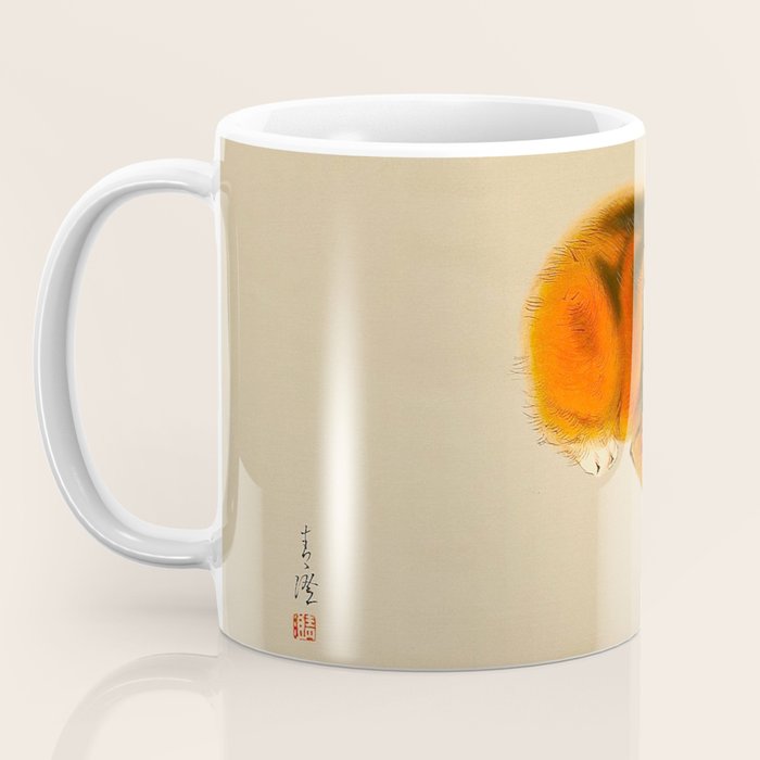 Orange Fluffy Kitten Japanese vintage Woodblock Print Coffee Mug Gallery Image 3